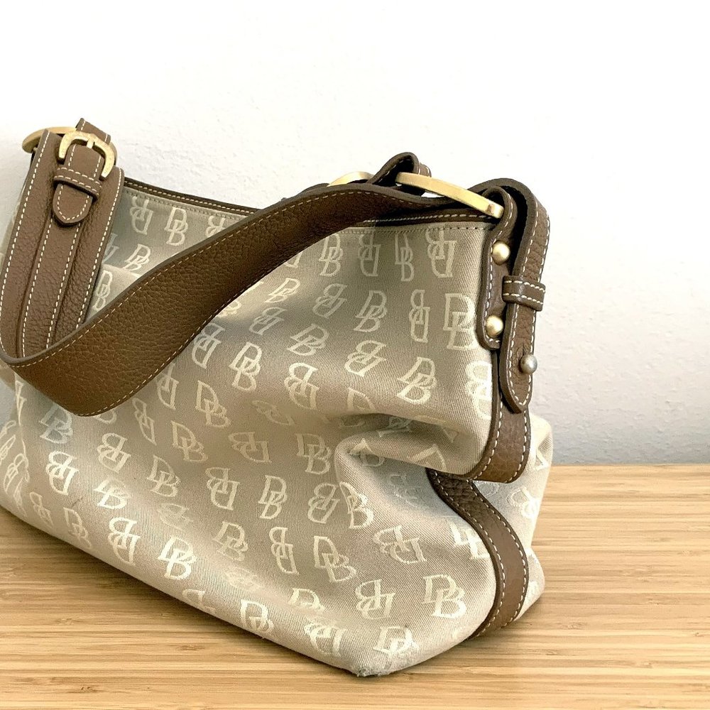 Vintage Canvas Monogram Dooney and Bourke Shoulder Bag - Picture 3 of 10